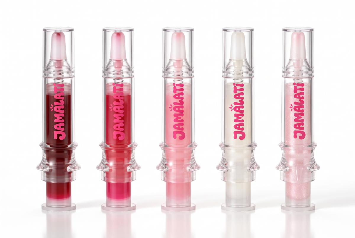 Jamalati Lip Plumper – all five shades: Pomegranate, Raspberry, Strawberry, Vanilla, Mercury